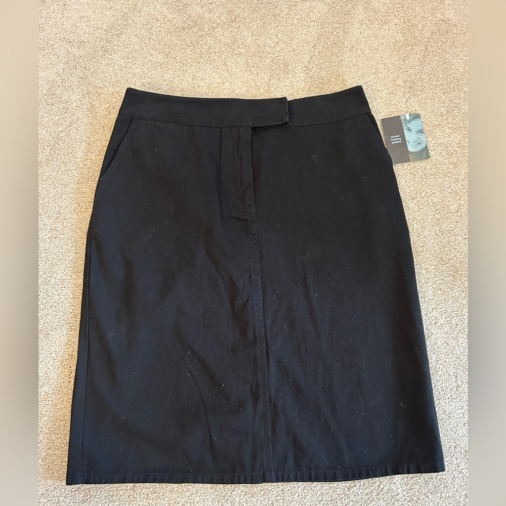 Marsh Landing NWT black cotton skirt. Cute, comfortable and sleek. 10 petite
